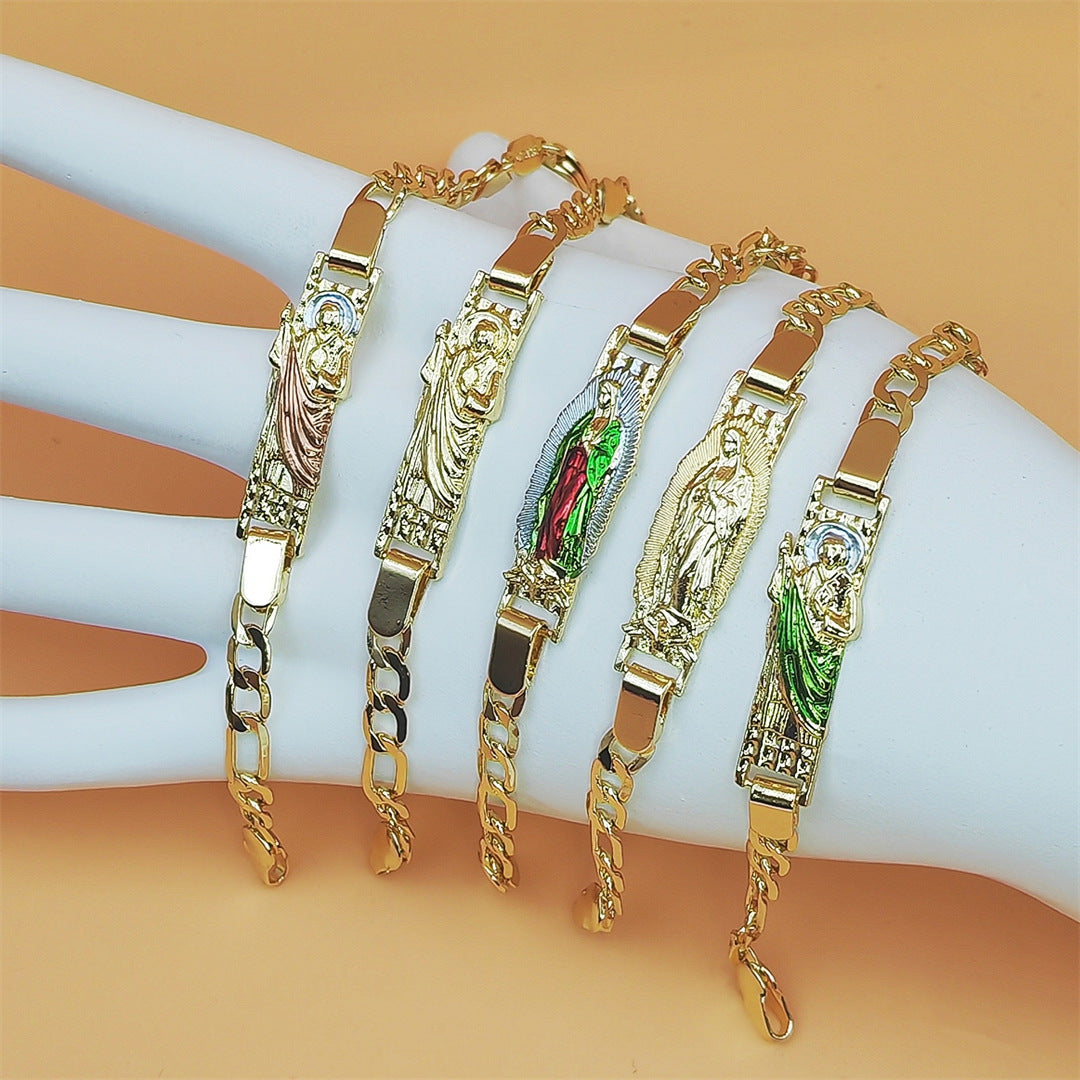 Wholesale Two color bracelet religious bracelet